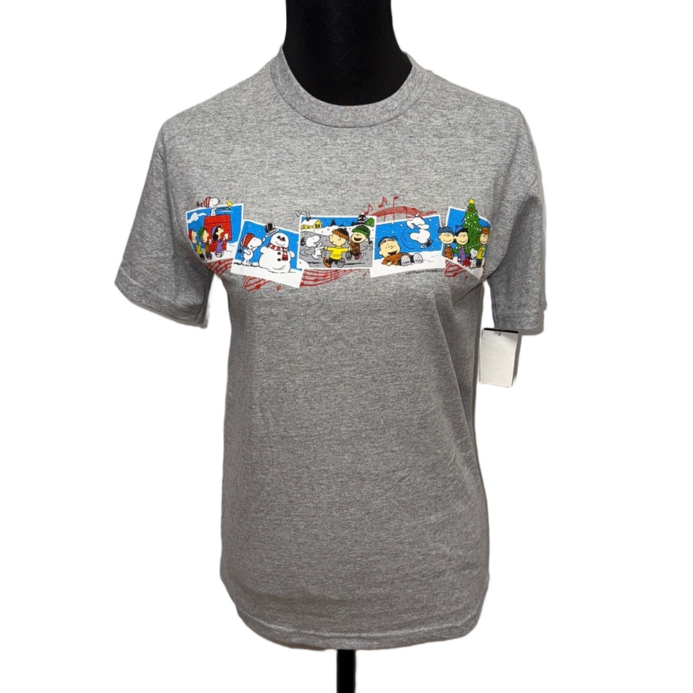 Kohl’s Peanuts Snoopy Heather Gray Graphic Tee Small NWT